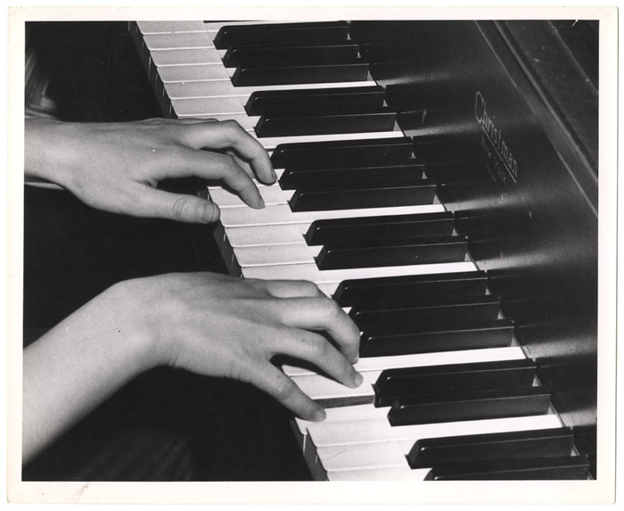 Person playing piano