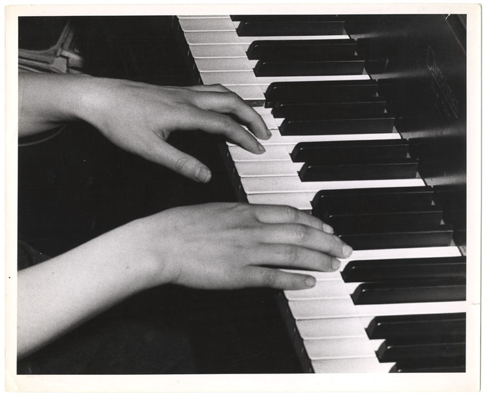 Person playing piano