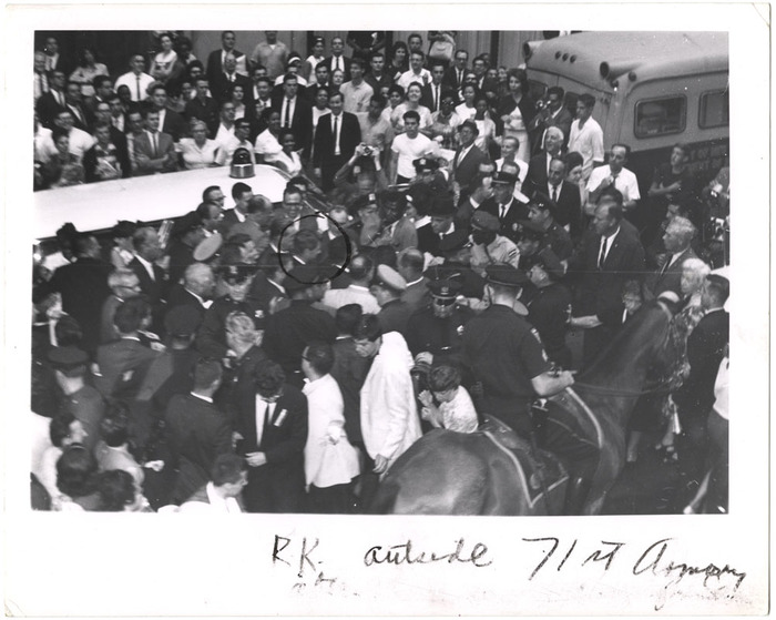 RK outside 71st Armory