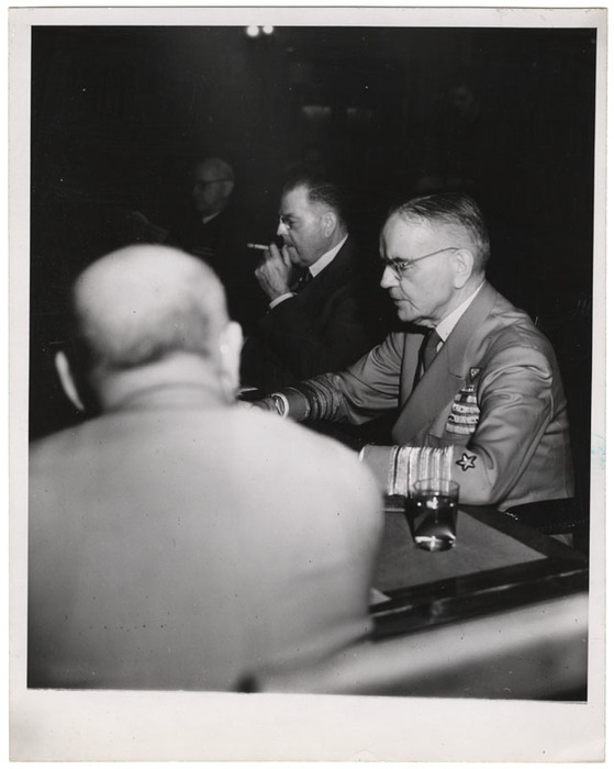 Naval Officer in a meeting