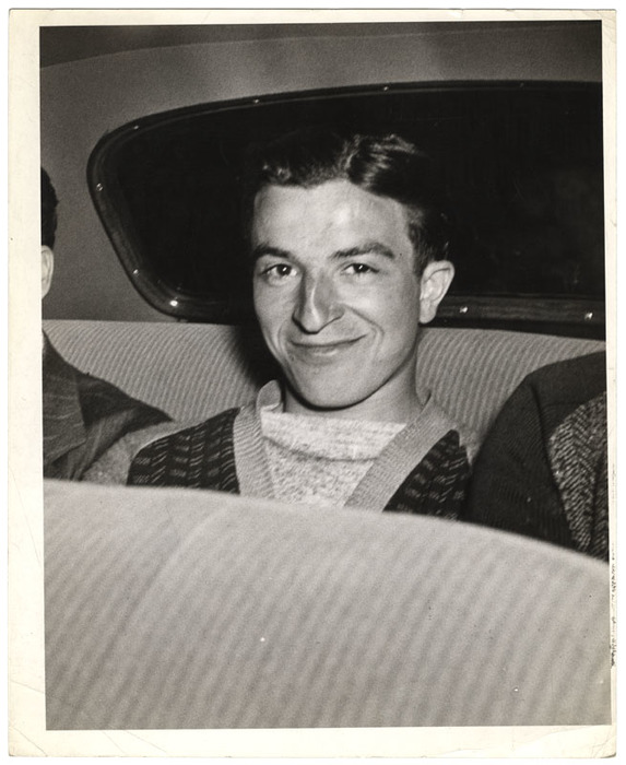 Young man in car