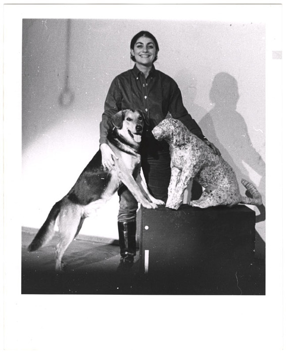 Woman and dogs
