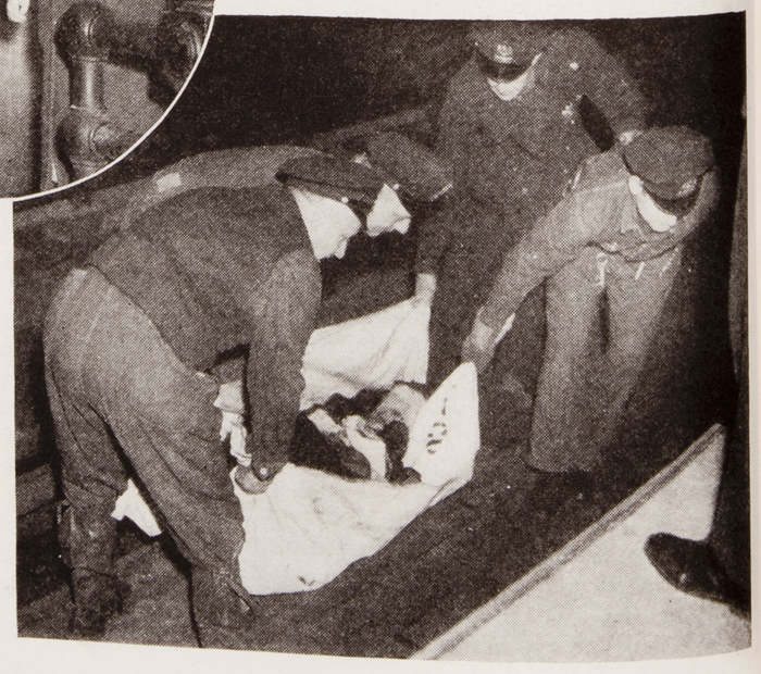 After an elevated accident. Not a very pleasant type of picture to take.