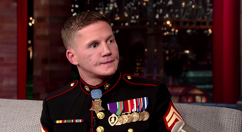 David Letterman Talks to Medal of Honor Recipient Cpl