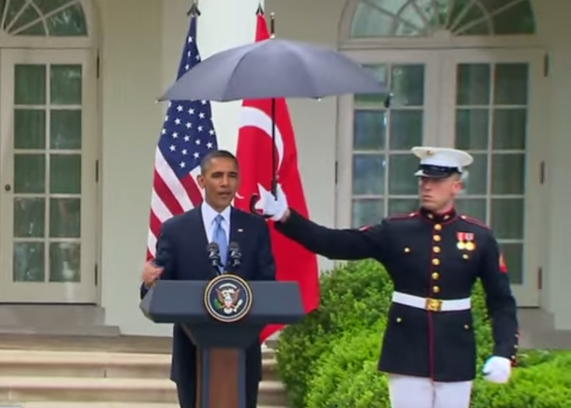 That Time the President 'Sent in the Marines' for Umbrellas The