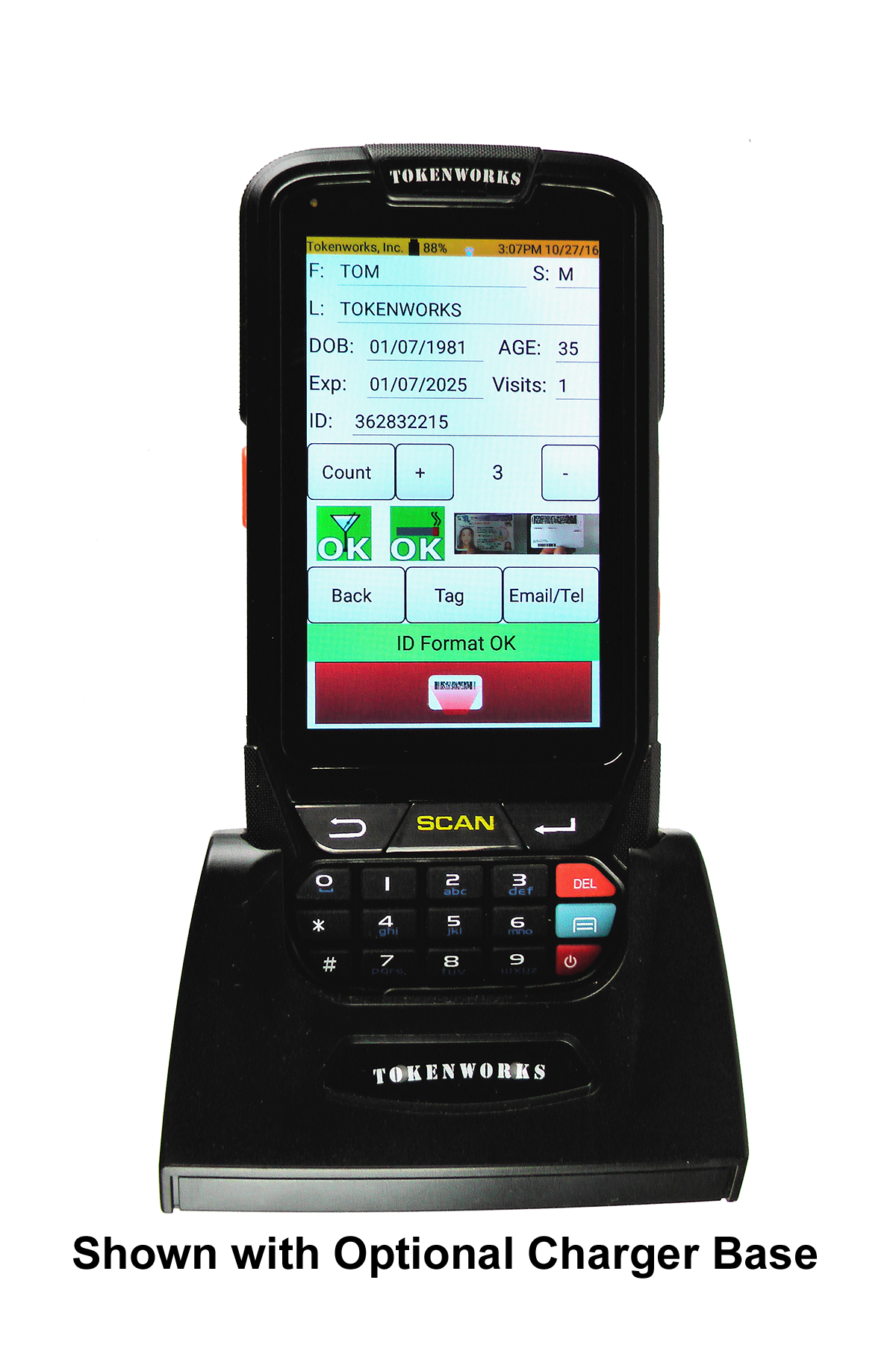 Rugged Mobile ID Scanner w Pictures
