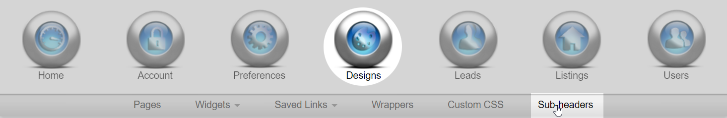Subheader Navigation