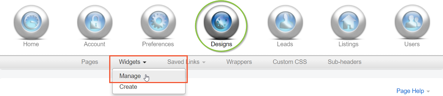 Create widget navigation