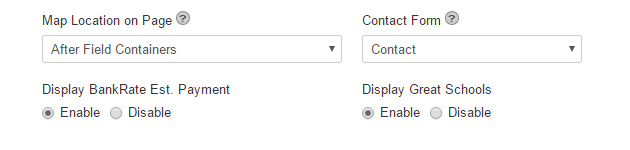 Detail Page Options