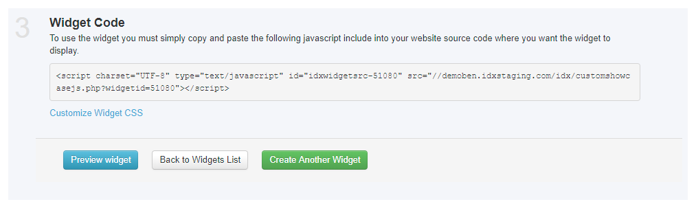 Widget Code