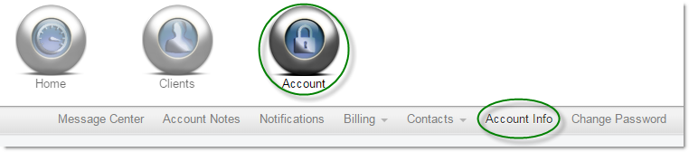 account navigation