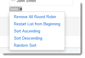 Tools Dropdown