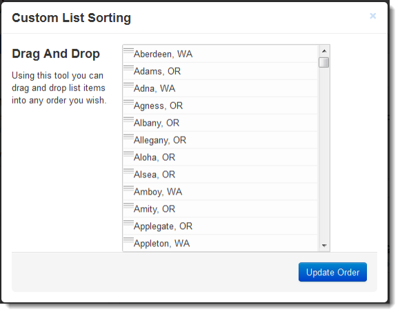 Custom Sorting