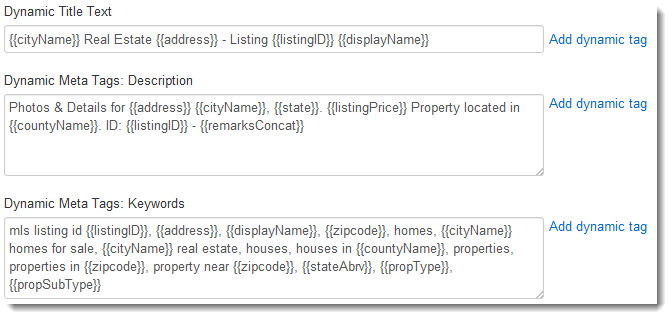 dynamic tags finished