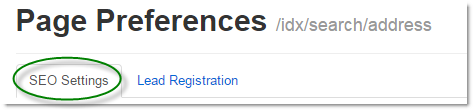 SEO Settings