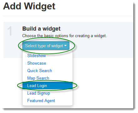 Create Lead Widget