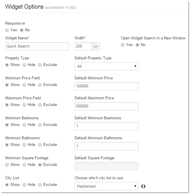 options