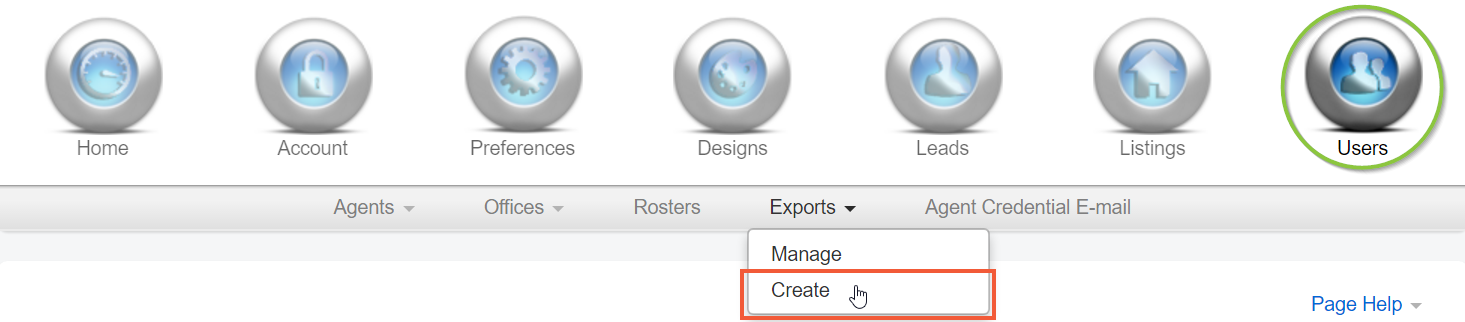 users export navigation