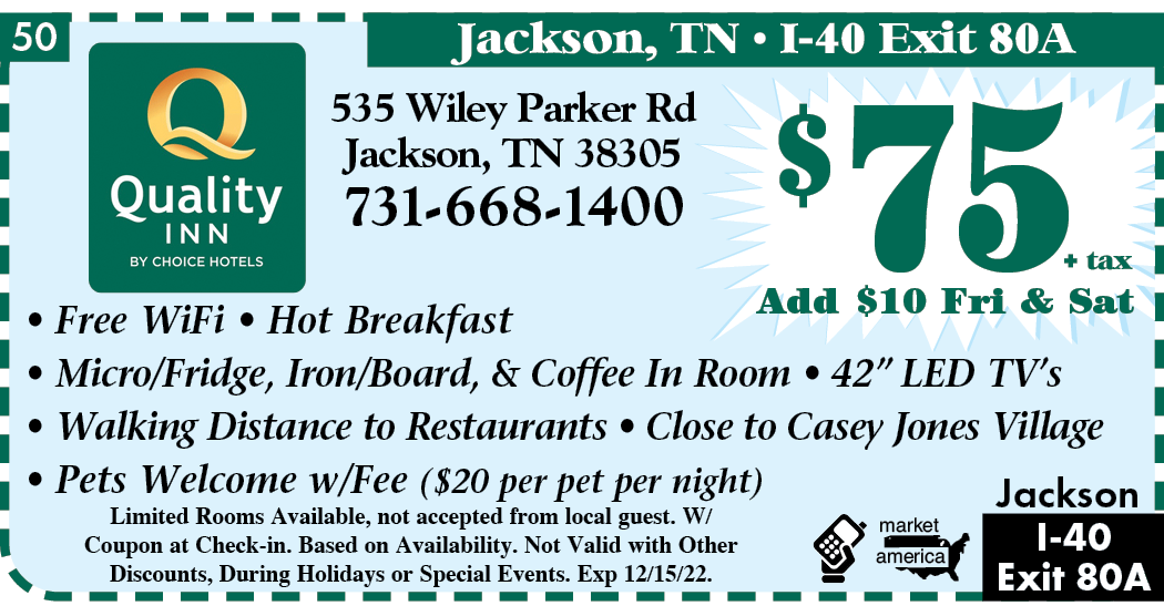 Quality Inn - 535 Wiley Parker Rd, Jackson, TN 38019 - Exit ...