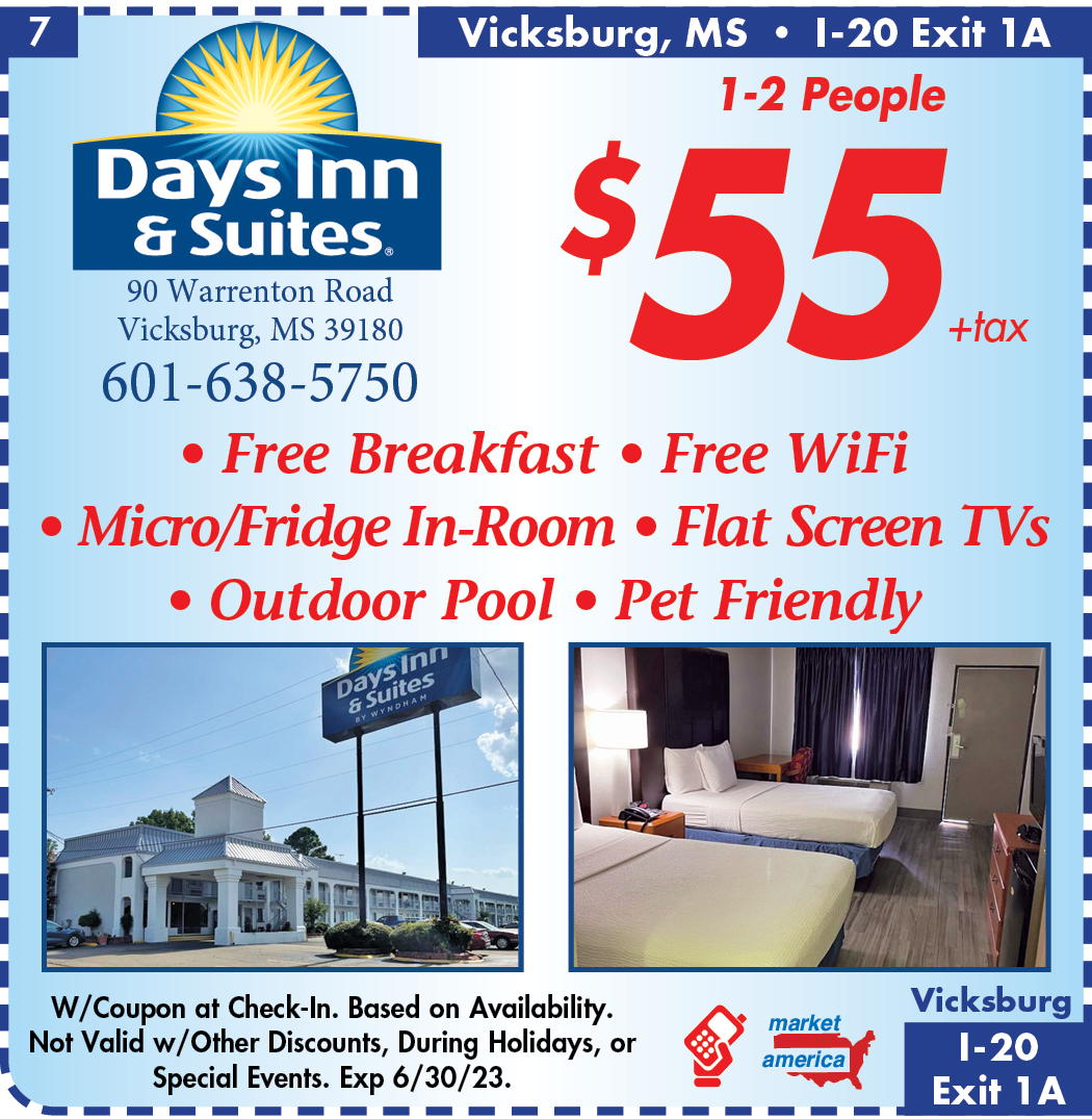 Days Inn and Suites - Exit 1A along I-20 in Mississippi | TravelCoupons.com