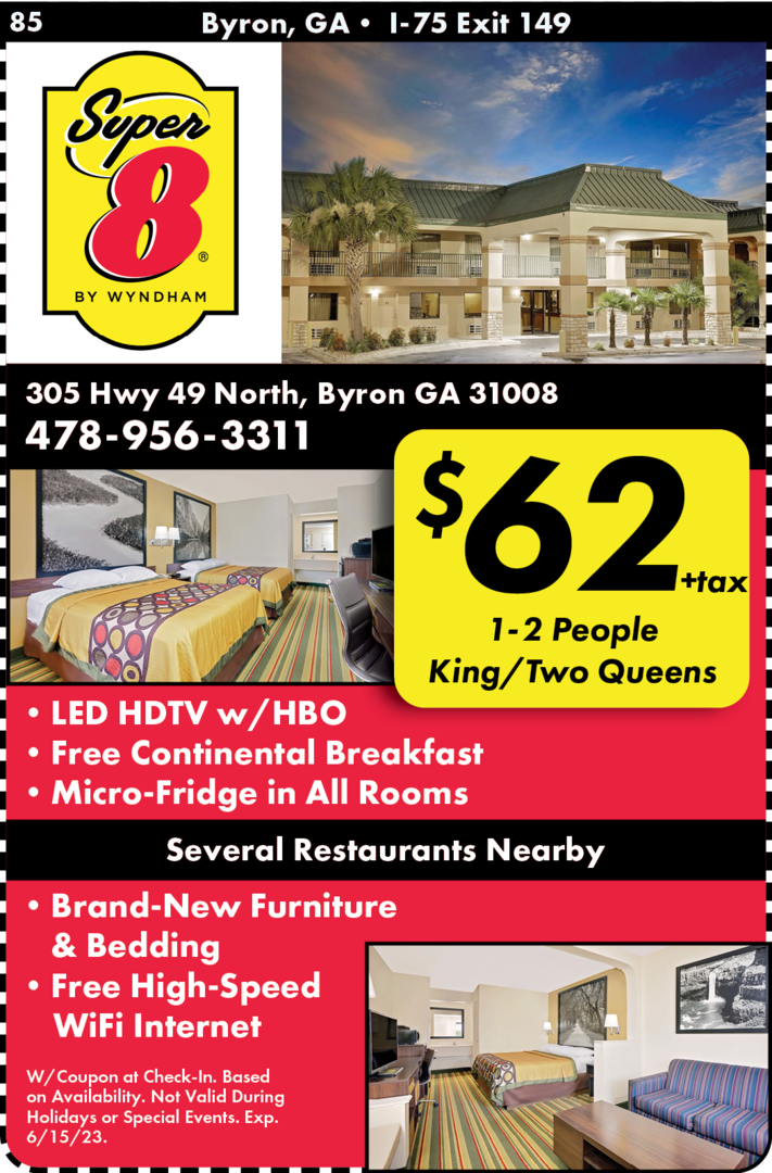 Super 8 - Exit 149 along I-75 in Georgia | TravelCoupons.com