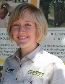 Ulrica Hansson, Game Rangers International’s Fundraising and PR Manager Ulrica Hansson