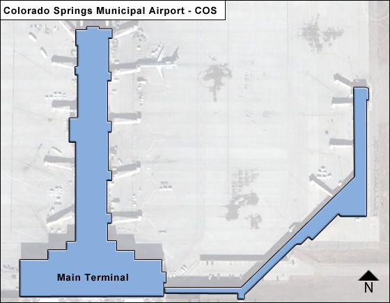 Colorado Springs Municipal COS Terminal Map 