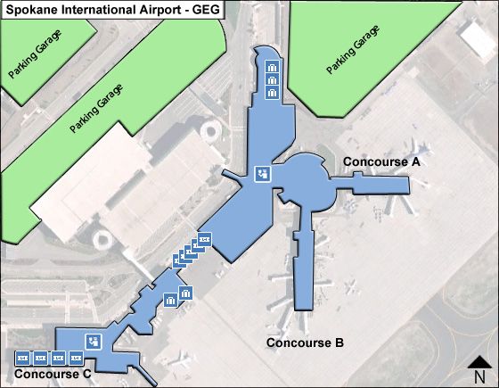 Spokane GEG Terminal Map