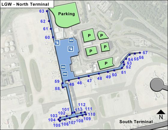 Gatwick North Terminal Guide Airlines And Terminals BYNSFK