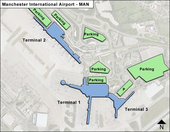 Manchester Airport Map MAN Terminal Guide