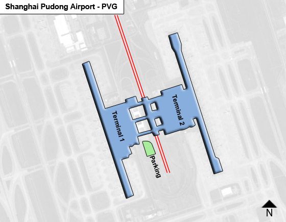 shanghai international airport terminal map