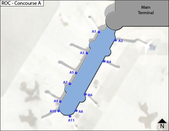 Rochester ROC Terminal Map