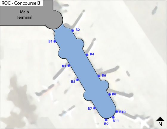Rochester ROC Terminal Map