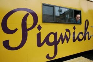 Photo of Pigwich, the new food truck outside Local Pig, a butcher shop at 2618 Guinotte Avenue in the East Bottoms. Store owner Alex Pope poses for a photo inside his new food truck.