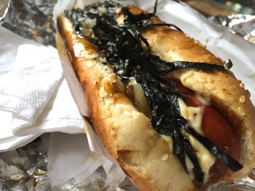 T. Nguyen Terimayo hot dog at Japadog