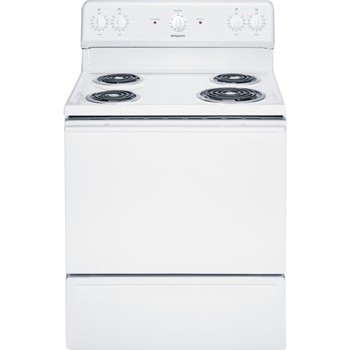 Hotpoint 30" Freestanding Electric Range Coil Burners, Manual Clean