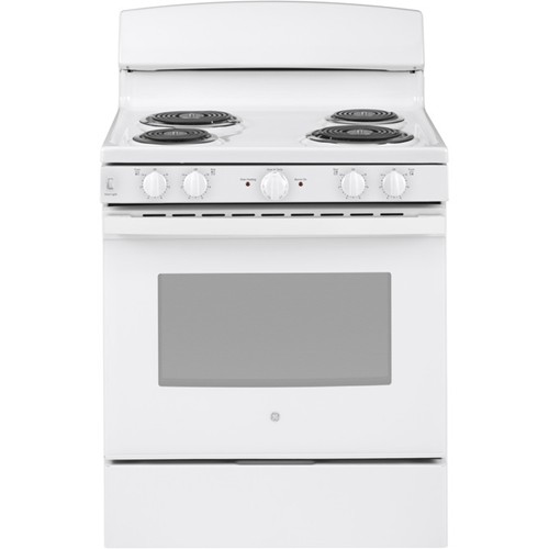General Electric 30" Freetanding Electric Range, Coil Burners, Self Clean, JBS460DMWW , White
