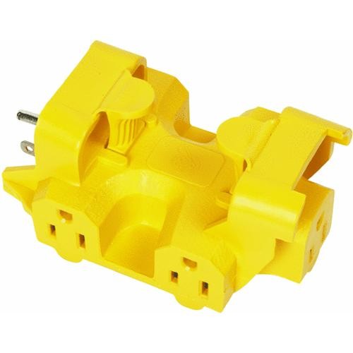 Woods Ind. Yellow Outdoor MultiOutlet Tap