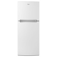 Whirlpool 11 C/F Refrigerator with Top Freezer Glass Shelves, No Ice Maker, ADA Compliant, WRT112CZJW, White