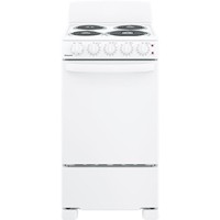Hotpoint 20" Freestanding Electric Range Coil Burners, Manual Clean,ADA Compliant, RAS200DMWW, White