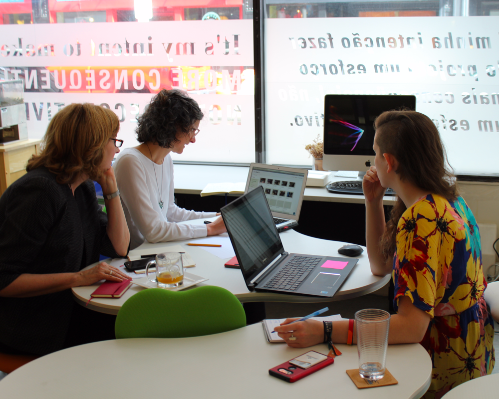 Employees designing on computers