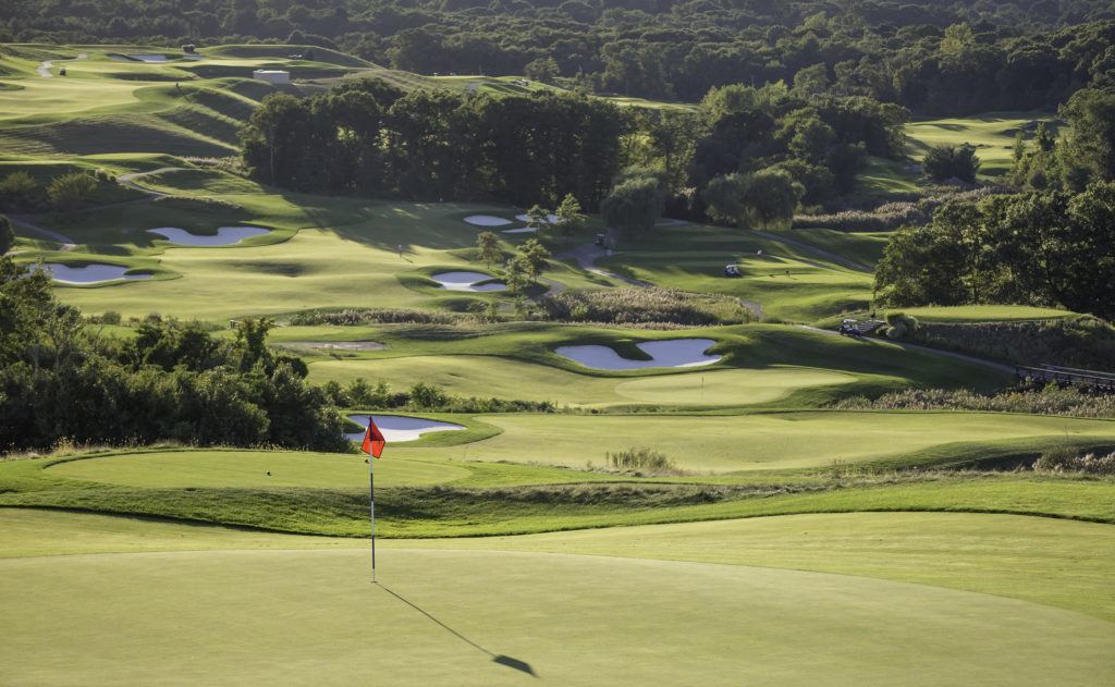 golf green and fairway