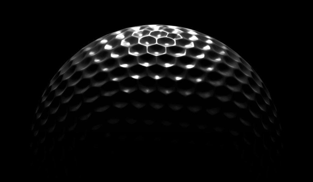 top of golf ball