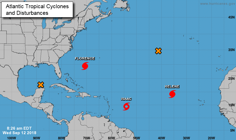 Hurricane Florence Update as of 9/12/18