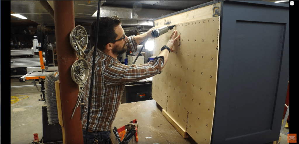 How to Make a Map Cabinet - Mount the Backing