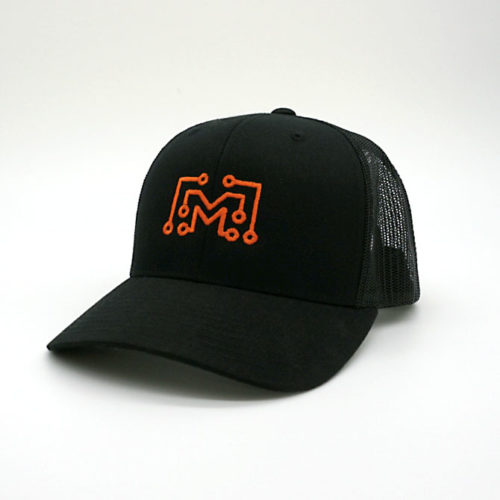 Logo Trucker Hat — Black/Orange - I Like To Make Stuff