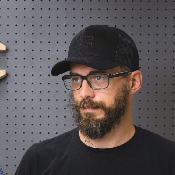 Logo Trucker Hat — Black/Black