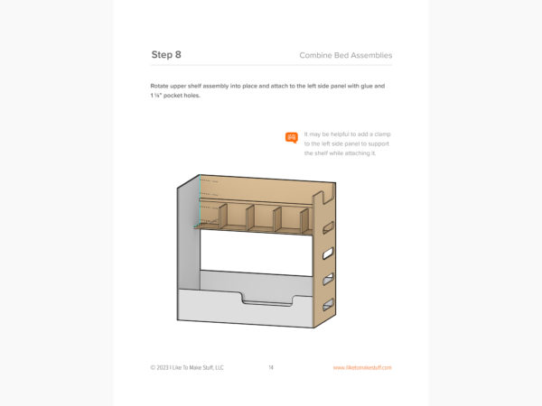 Bunk Beds with Shelves — Digital Plans - Image 4