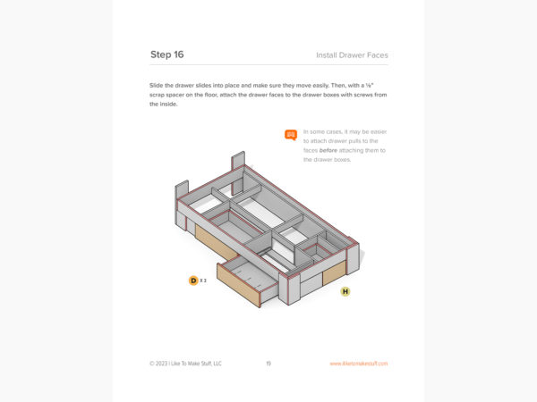 Storage Twin Bed — Digital Plans - Image 8