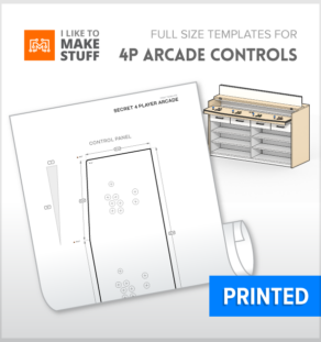 Secret 4 Player Arcade - Control Panel Printed Templates